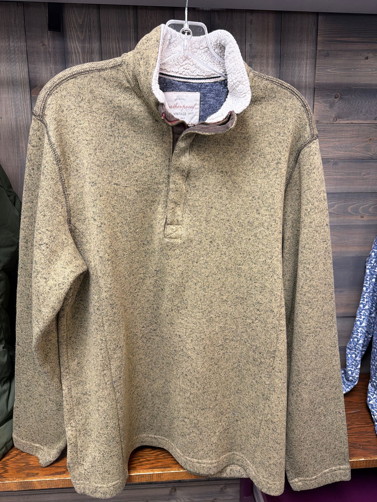 Men's Size Large Weatherproof Green Long Sleeve