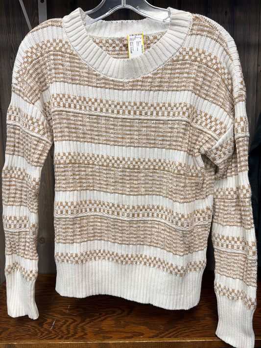 Women's Size Small Hem & Thread White Sweater