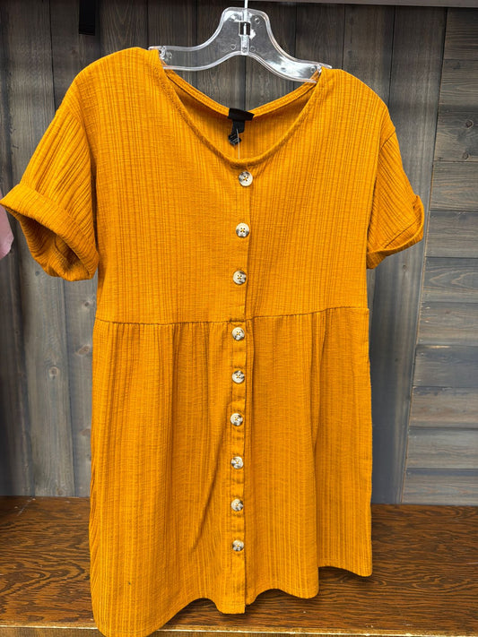 Girl's Size Medium Art Class Mustard Dress