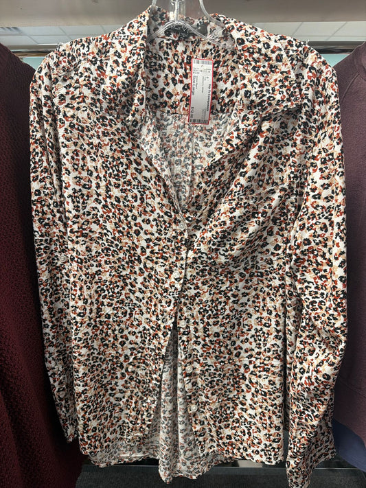 Women's Size Large Velvet Heart White Top