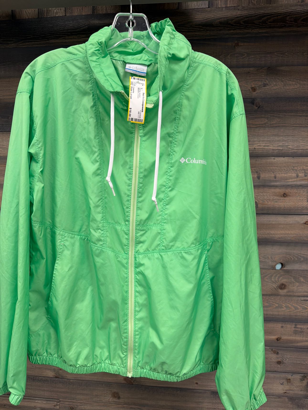 Women's Size Large Columbia Green Spring Jacket