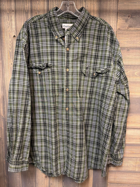 Men's Size 2X Carhartt Green Long Sleeve