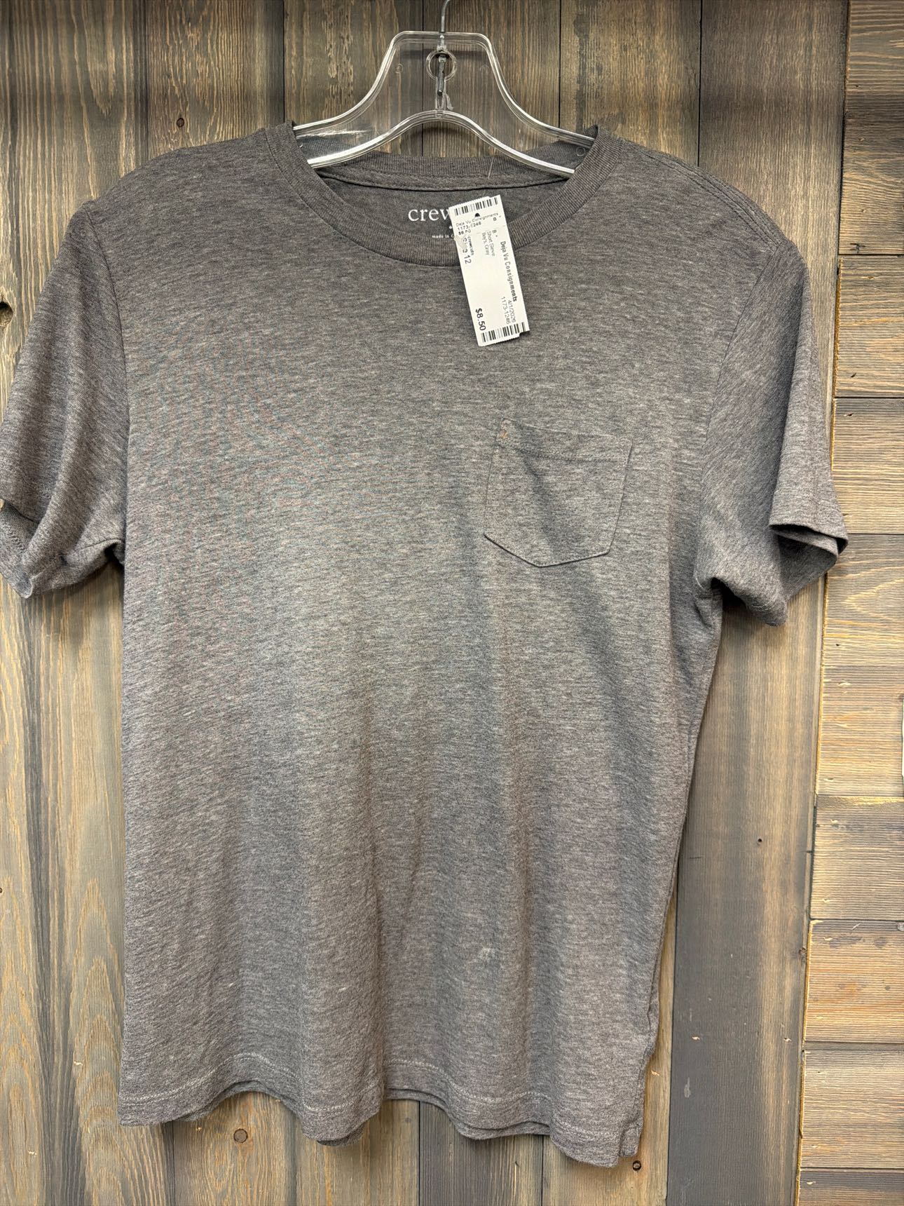 Boy's Size 12 crewcuts Gray Short Sleve