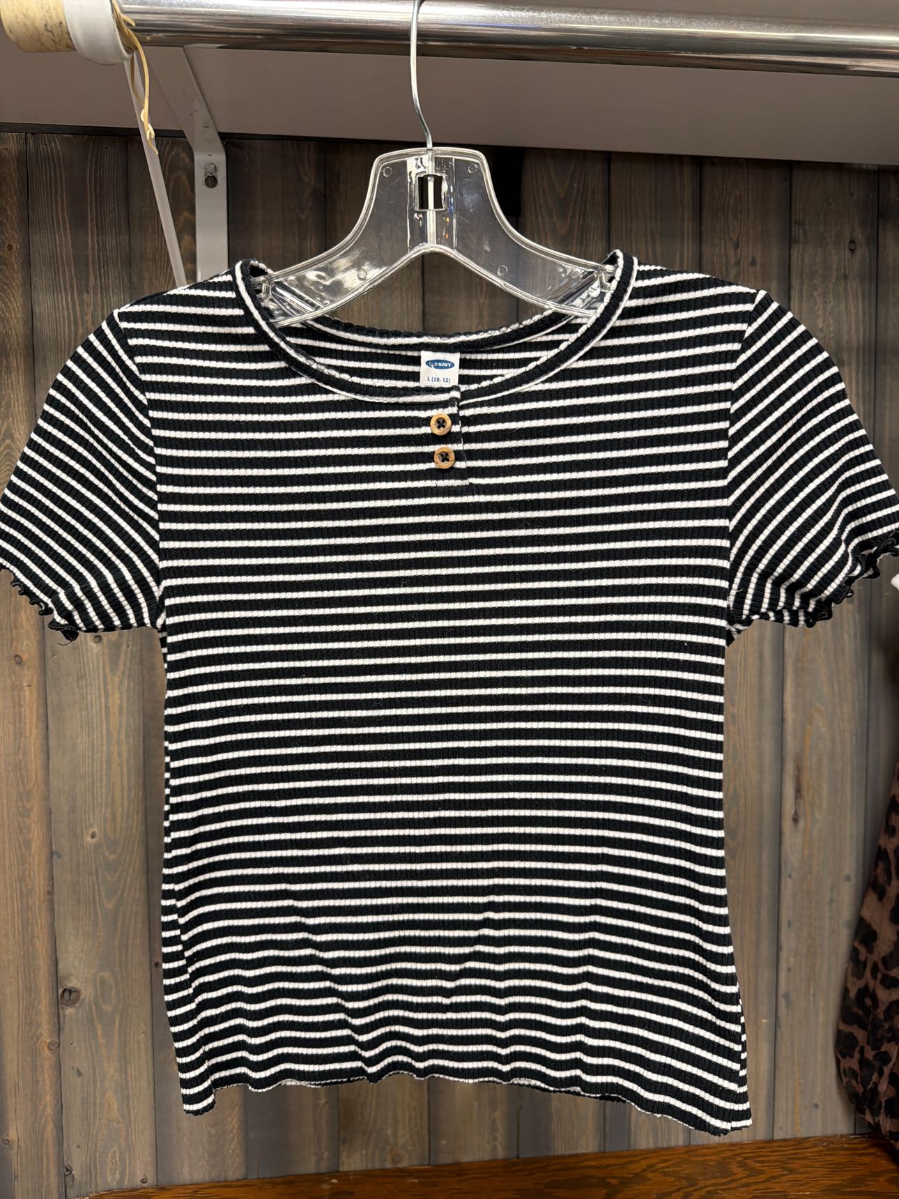 Girl's Size Large Old Navy Black Short Sleeve