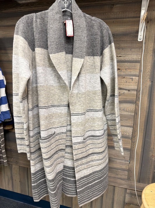 Women's Size Medium Hem & Thread Gray Cardigan