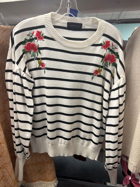 Women's Size Small mustard seed White Sweater