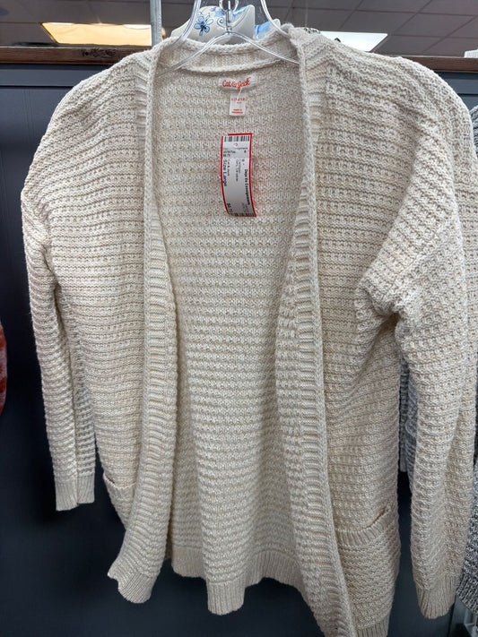 Girl's Size Large Cat & Jack Off White Cardigan