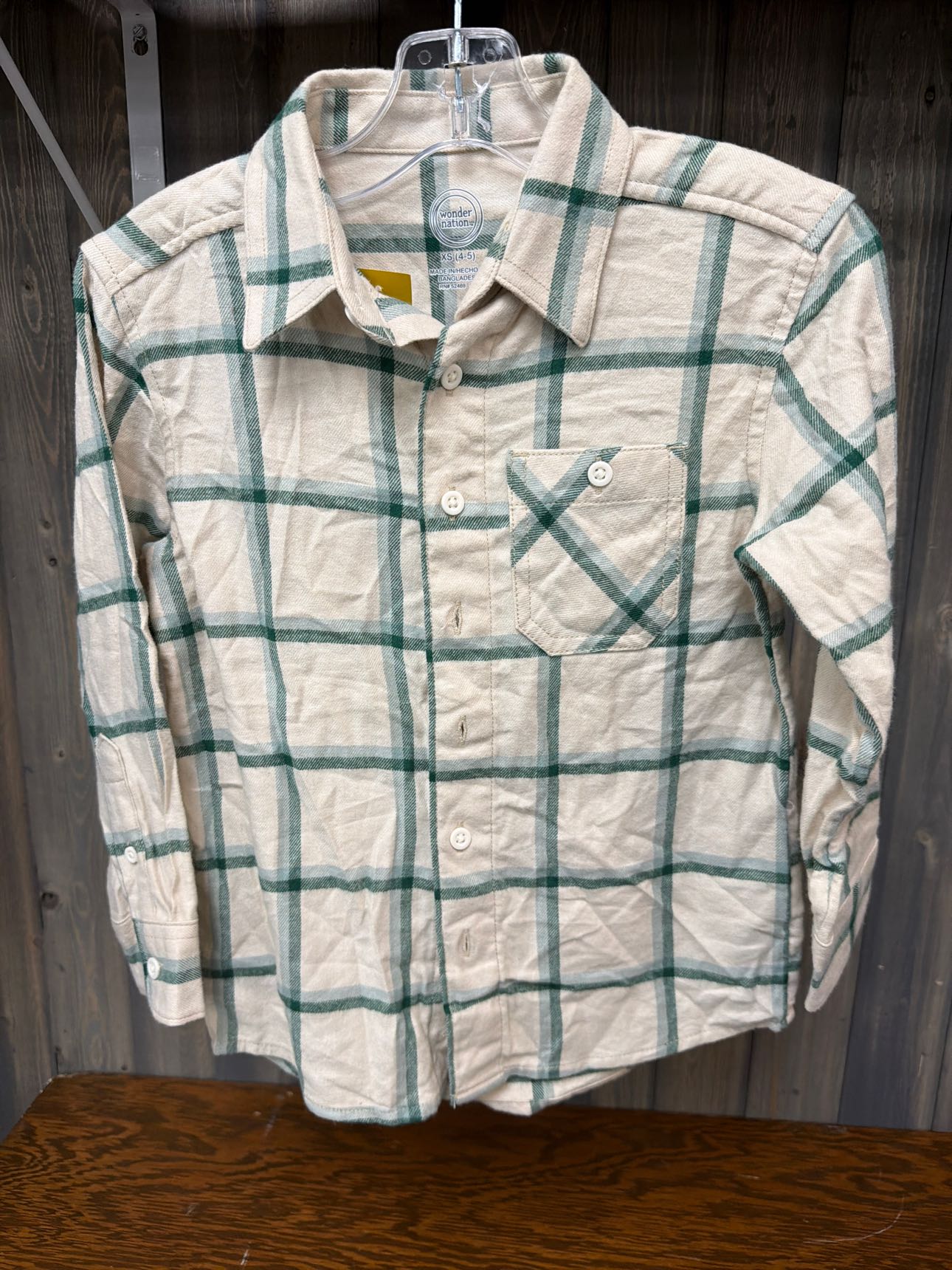 Boy's Size XS Wonder Nation Cream Long Sleeve