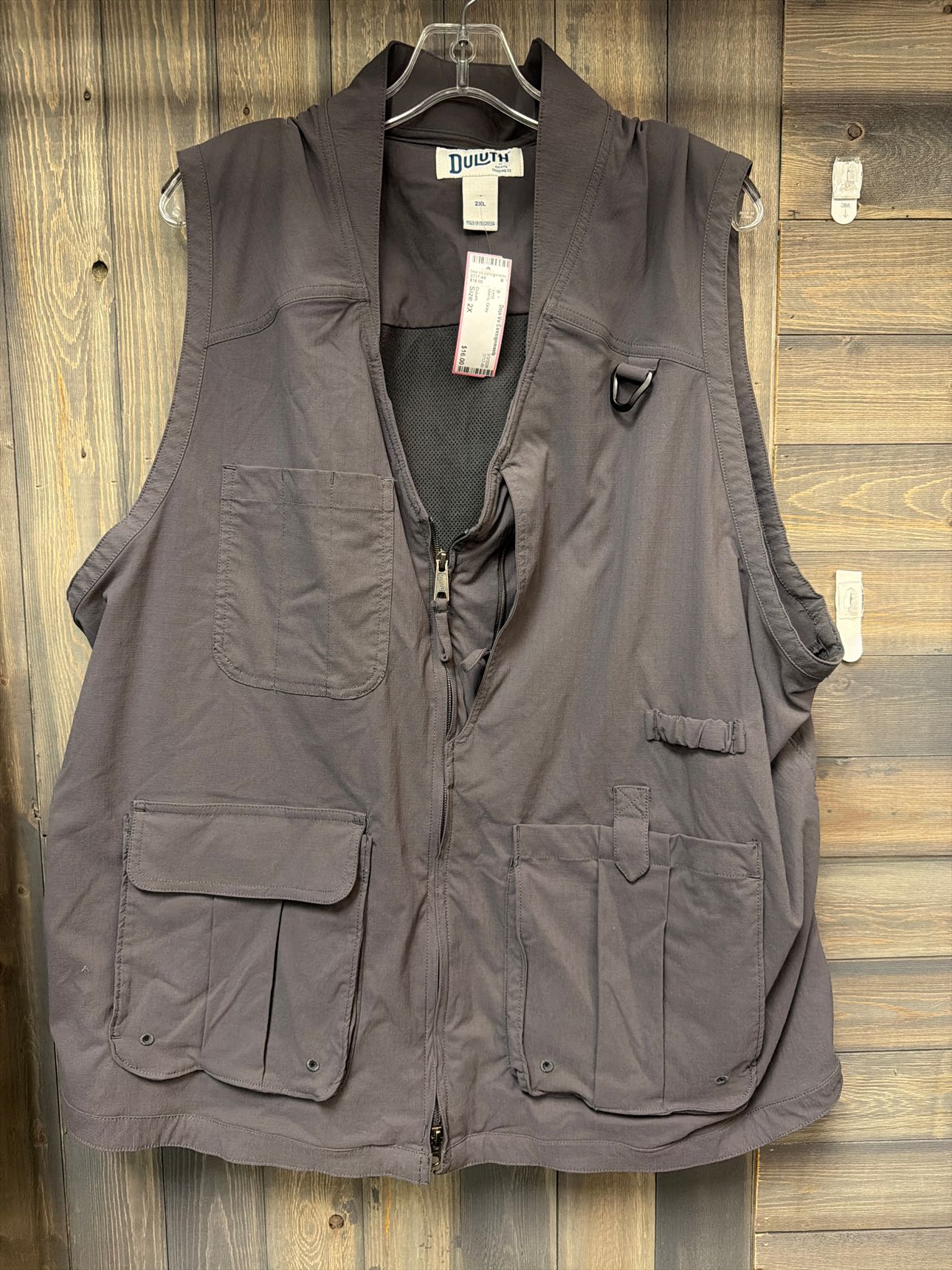 Men's Size 2X Duluth Gray Vest