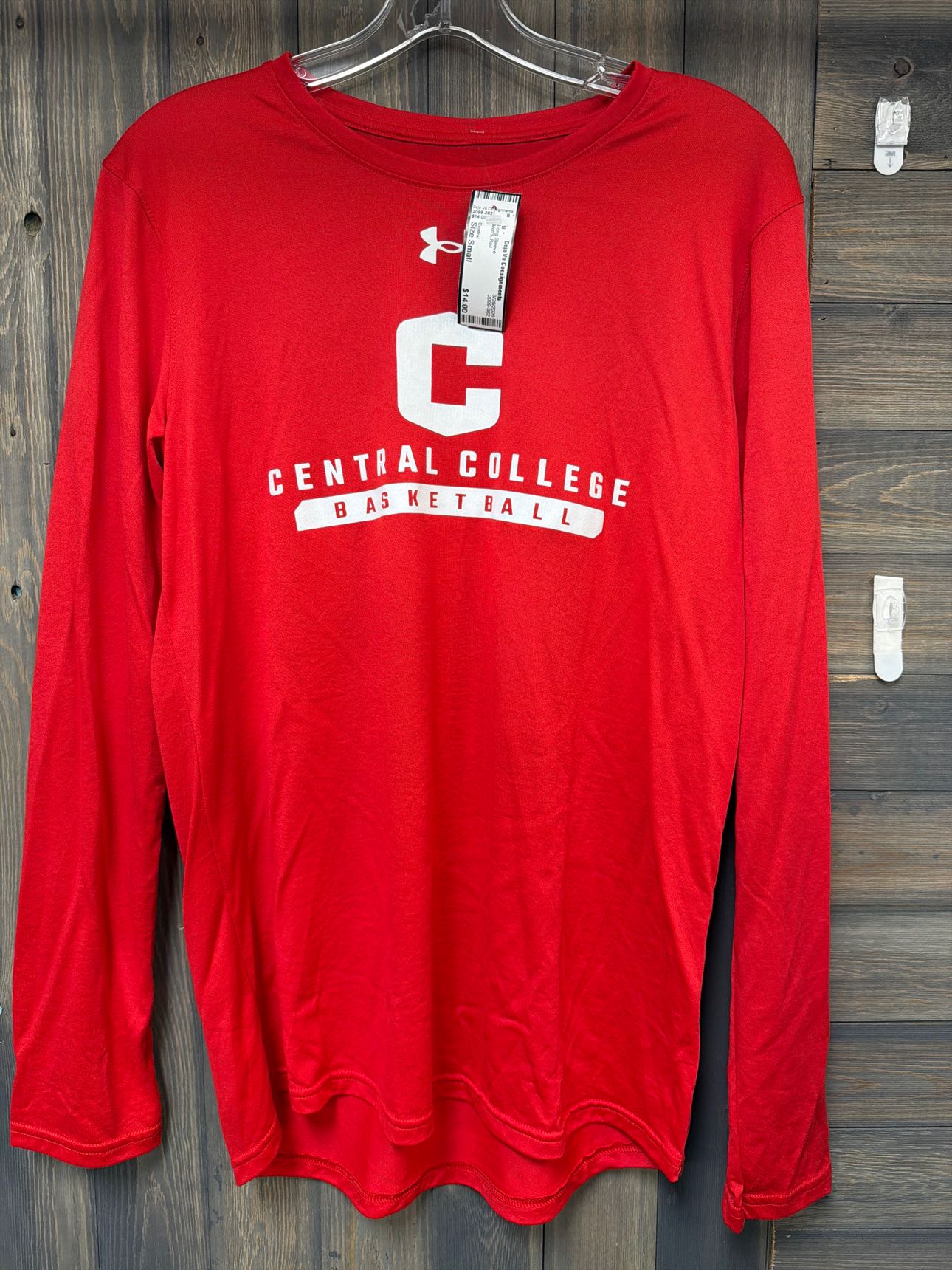 Men's Size Small Central Red Long Sleeve