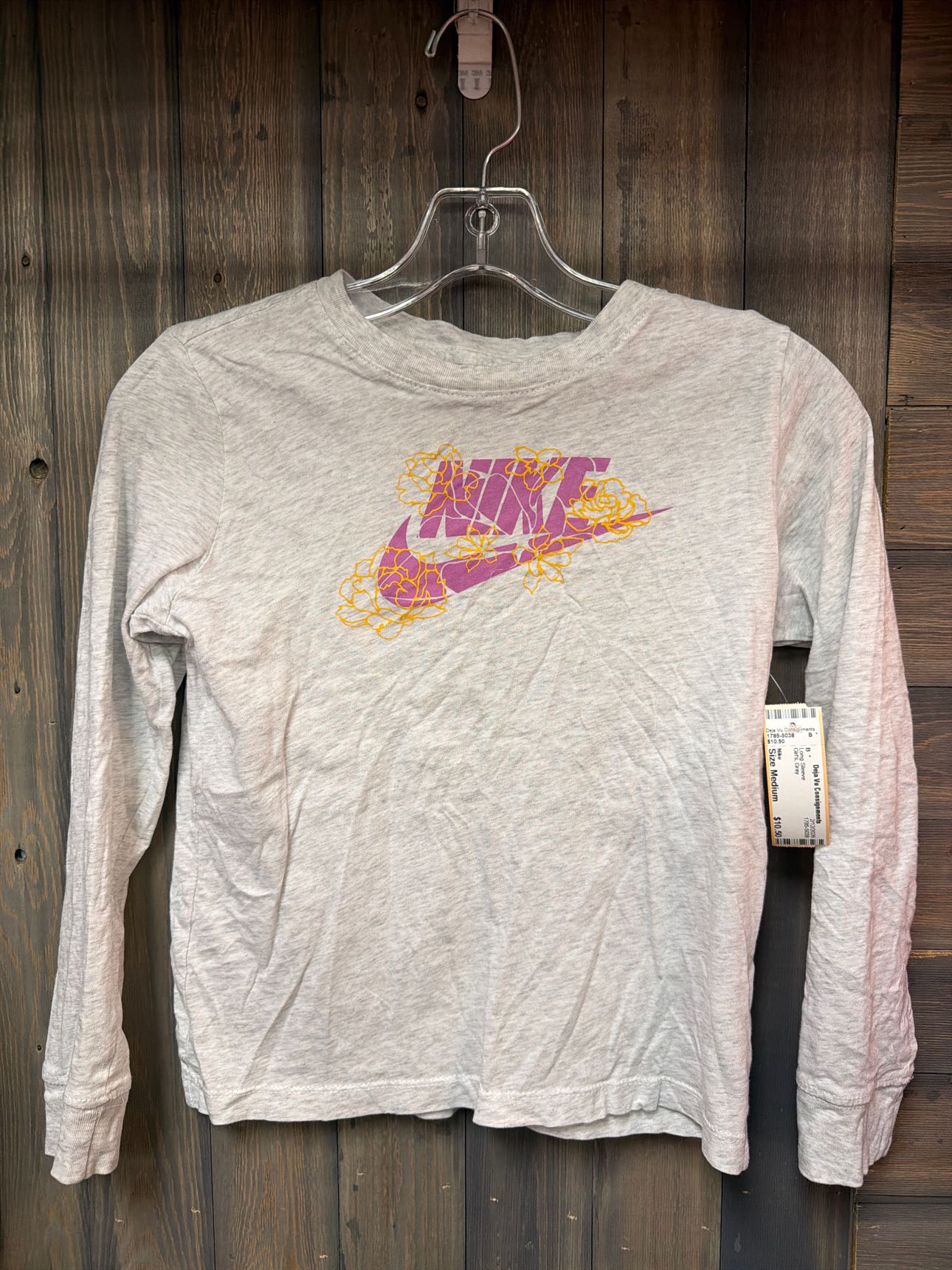 Girl's Size Medium Nike Gray Long Sleeve