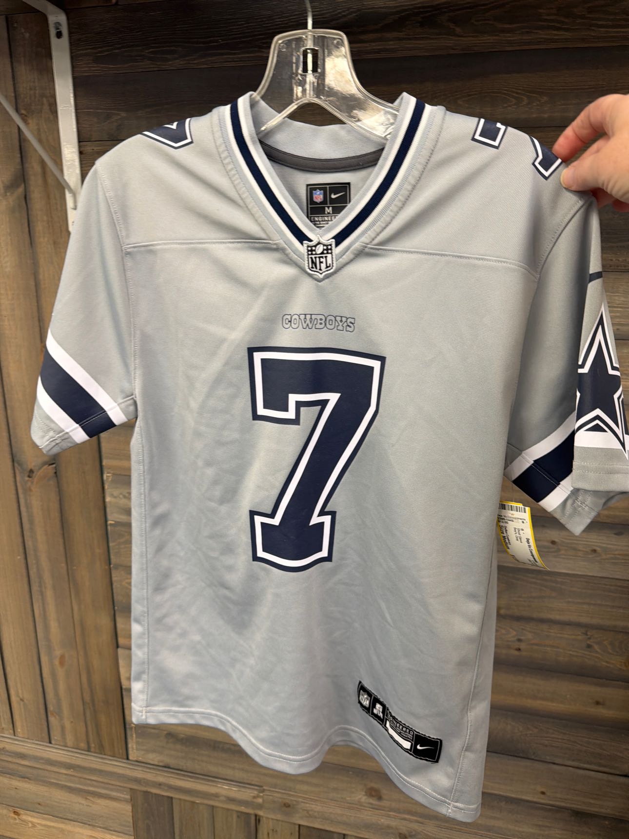 Boy's Size Medium Dallas Cowboys Gray Short Sleve