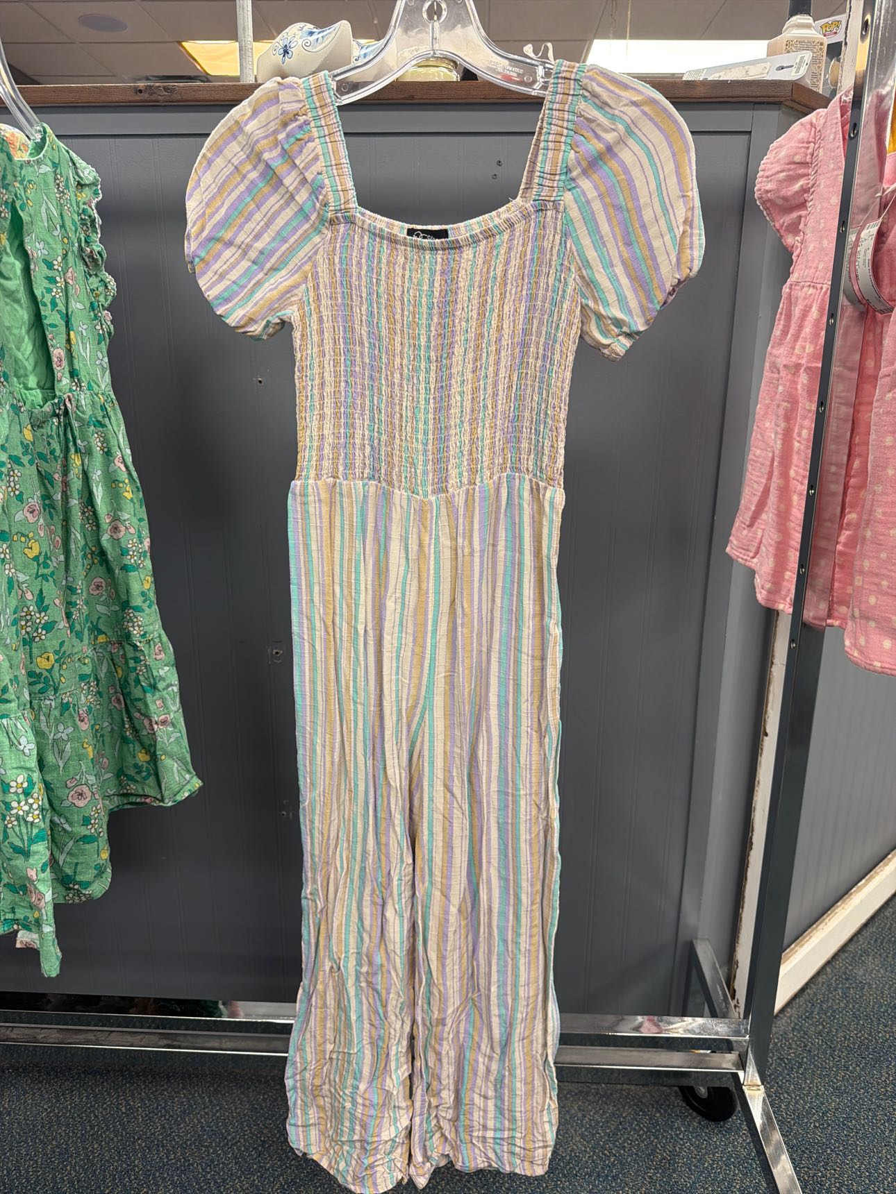 Girl's Size Large Art Class Stripes Romper