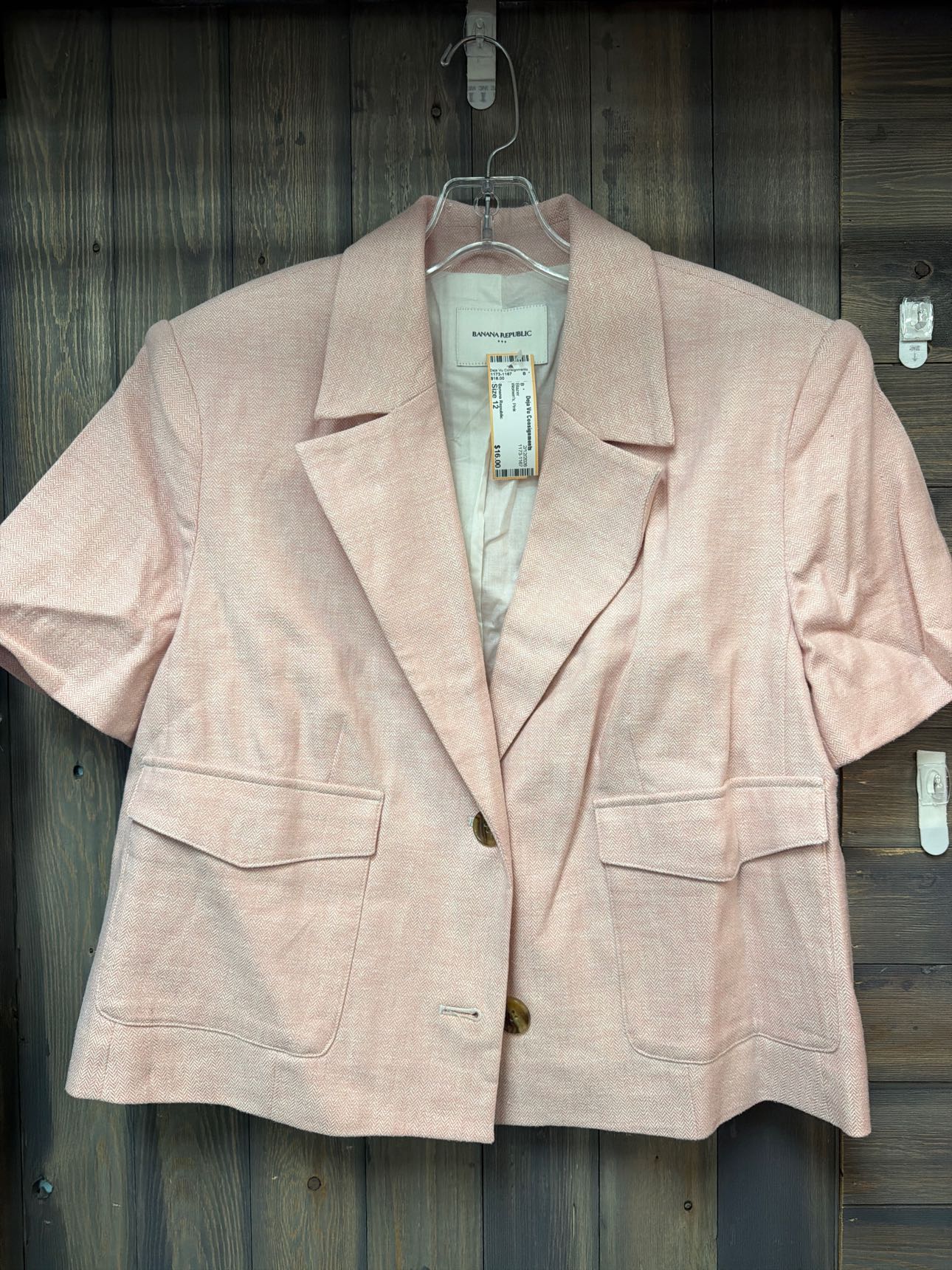 Women's Size 12 Banana Republic Pink Blazer