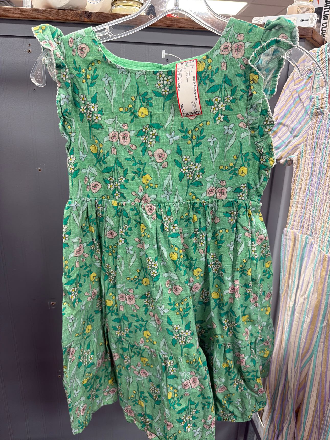 Girl's Size Large Cat & Jack Green Dress