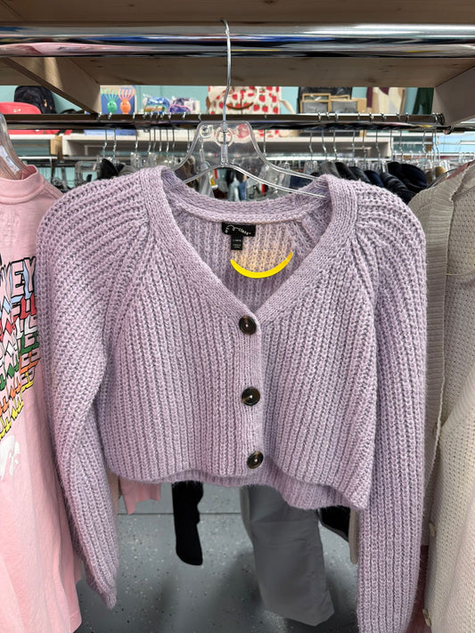 Girl's Size Large Art Class Purple Cardigan