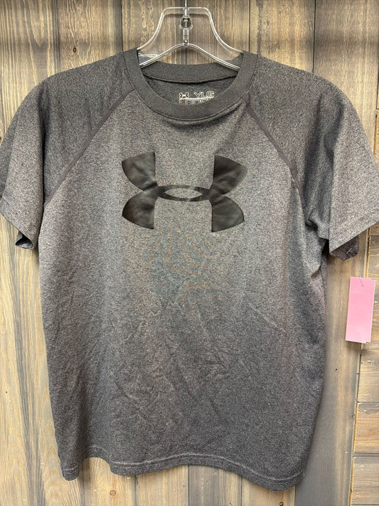 Boy's Size Large Under Armour Gray Short Sleve