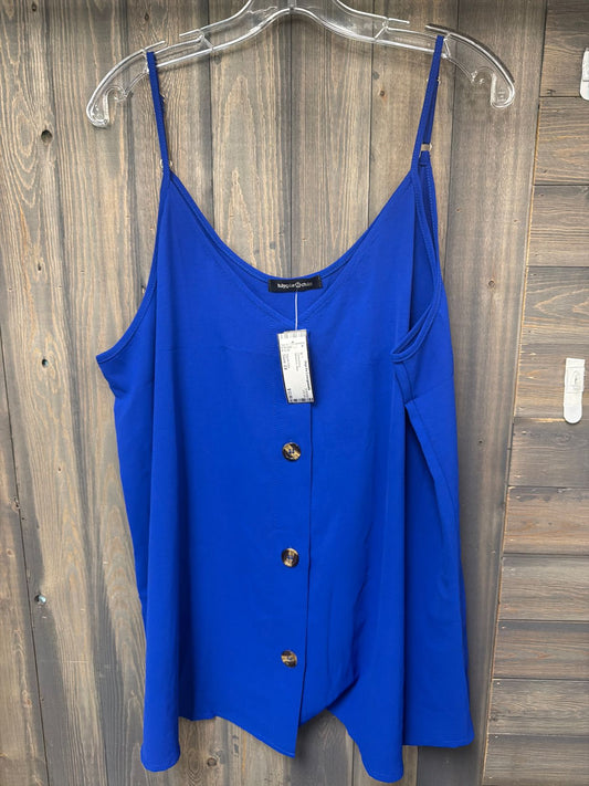 Women's Size 2X Hippie Chic Blue Sleeveless