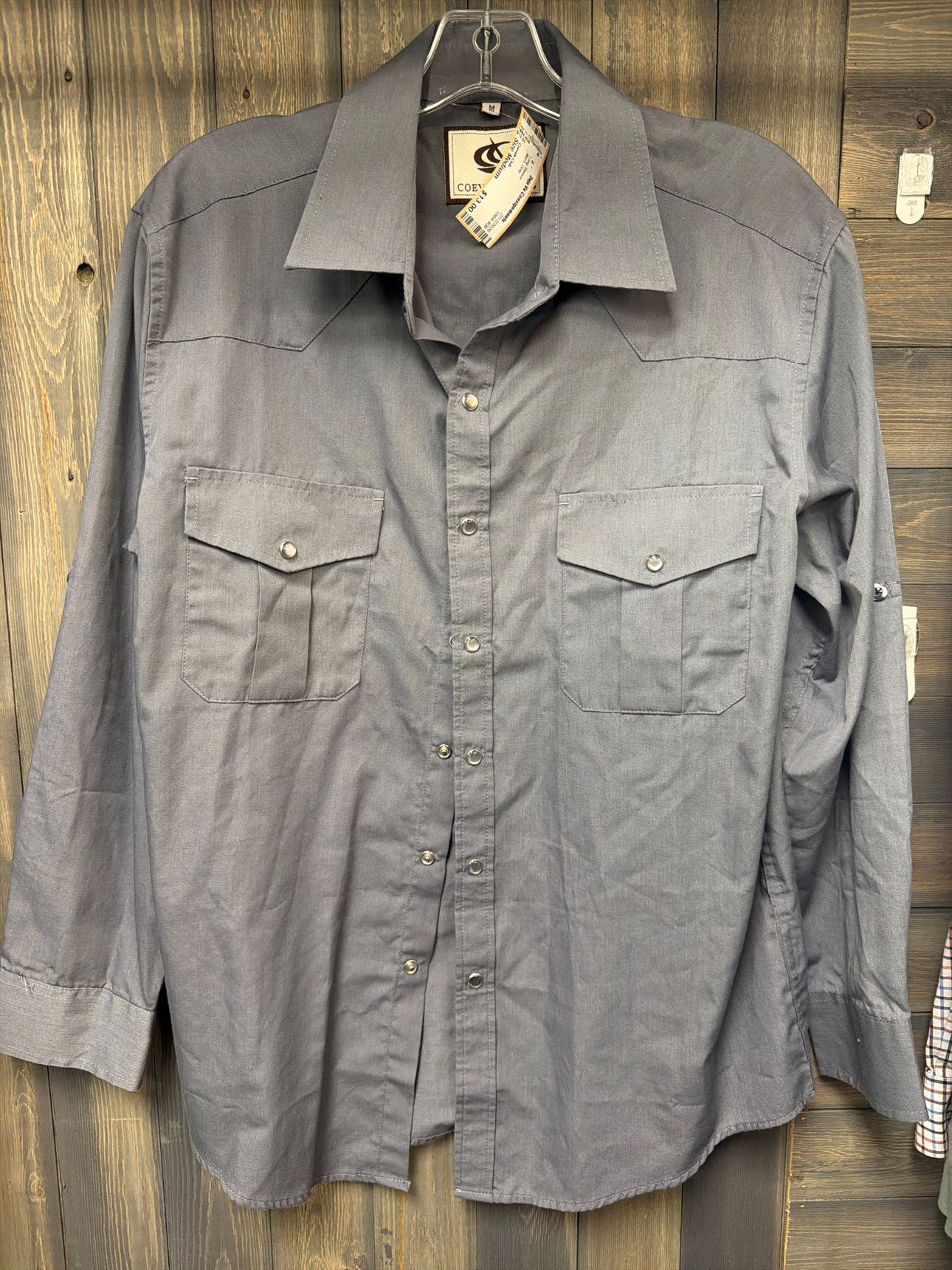 Men's Size Medium Coevals Club Gray Long Sleeve