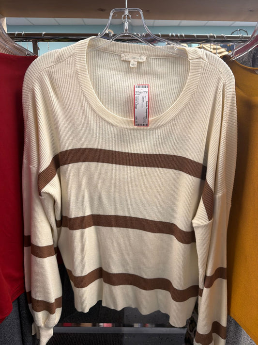 Women's Size Large Endless Blu Cream Sweater