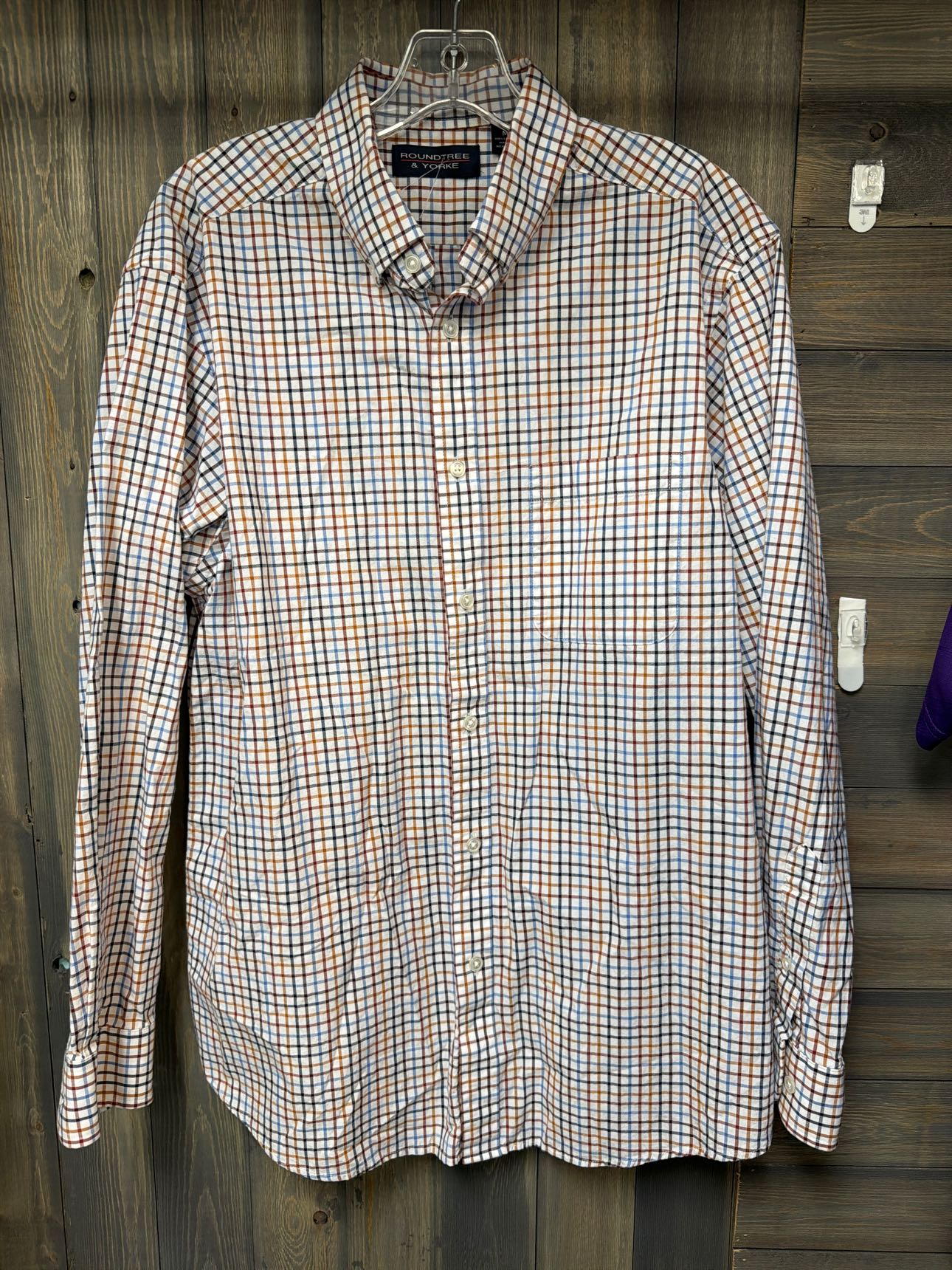 Men's Size Medium Roundtree & York White Long Sleeve