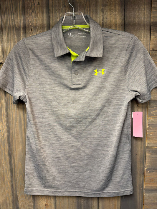 Boy's Size Medium Under Armour Gray Short Sleve