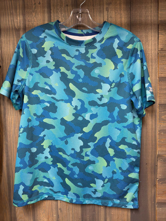 Boy's Size Large All In Motion Blue Short Sleve