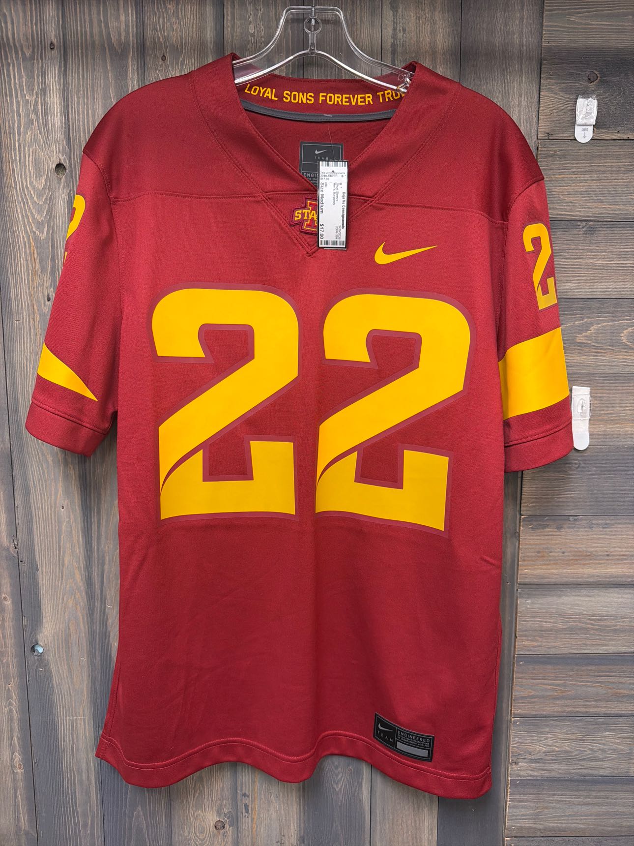 Men's Size Medium ISU Burgundy Short Sleeve