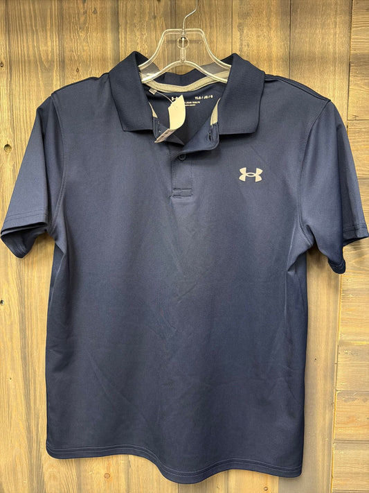 Boy's Size Large Under Armour Navy Short Sleve