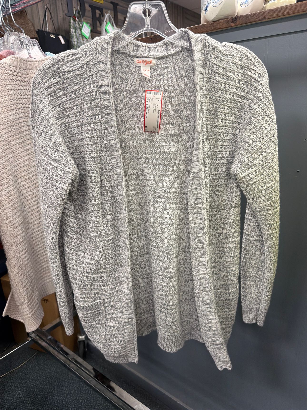 Girl's Size Large Cat & Jack Gray Cardigan