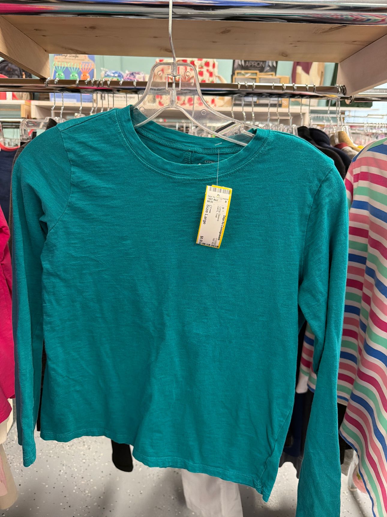 Girl's Size Large J Crew Teal Long Sleeve