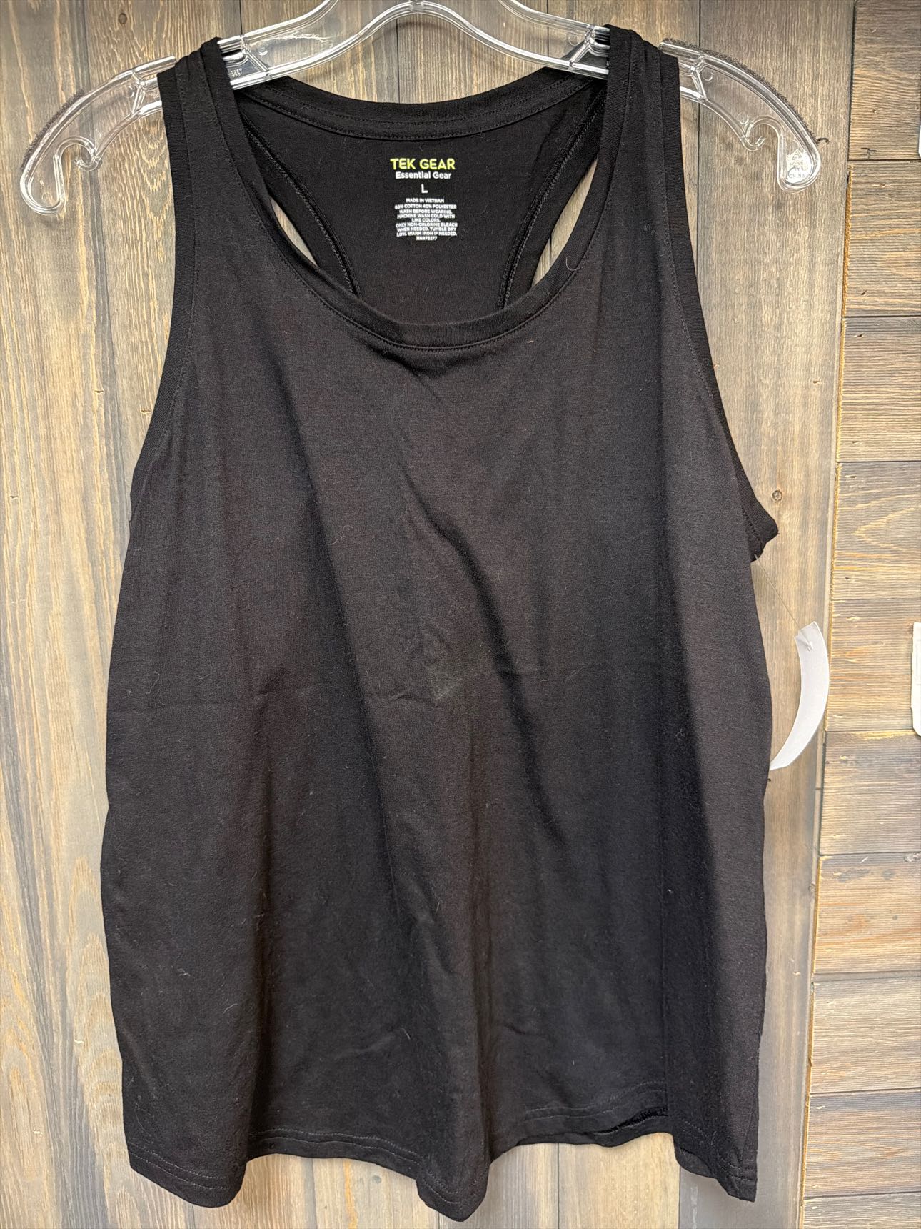 Women's Size Large Tek Gear Black Workout Top