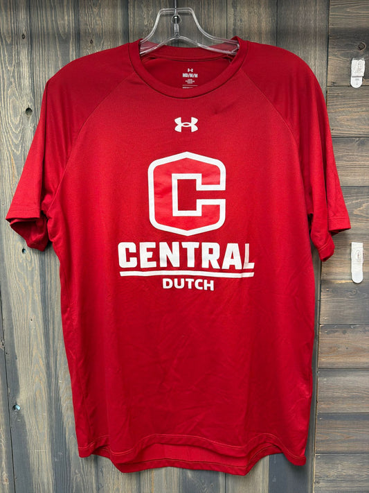 Men's Size Medium Central Red Short Sleeve