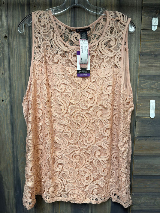 Women's Size 2X Adrianna Papell Pink Sleeveless