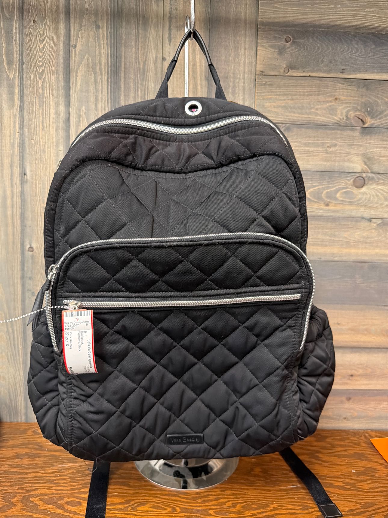 Women's Size X Vera Bradley Black Backpack