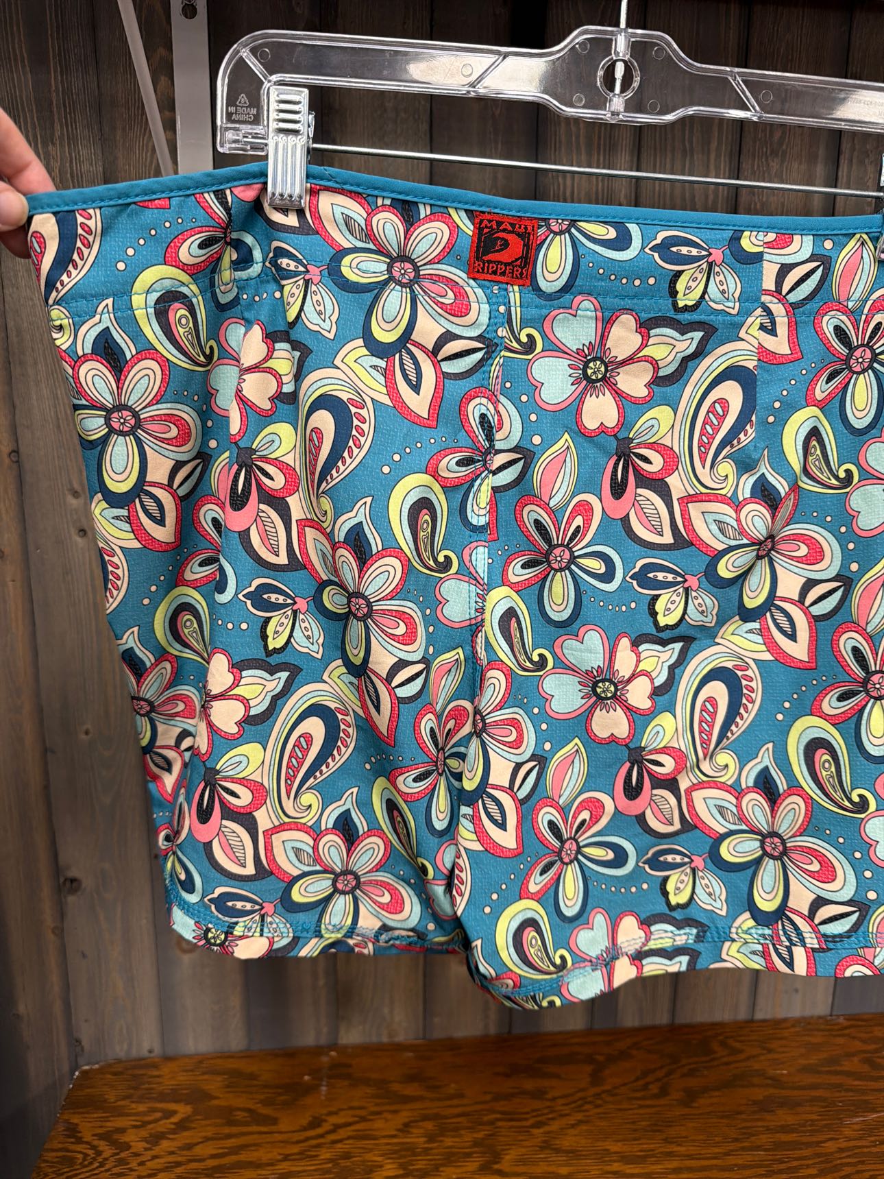 Women's Size 16 Maui Ripper Teal Swim Shorts