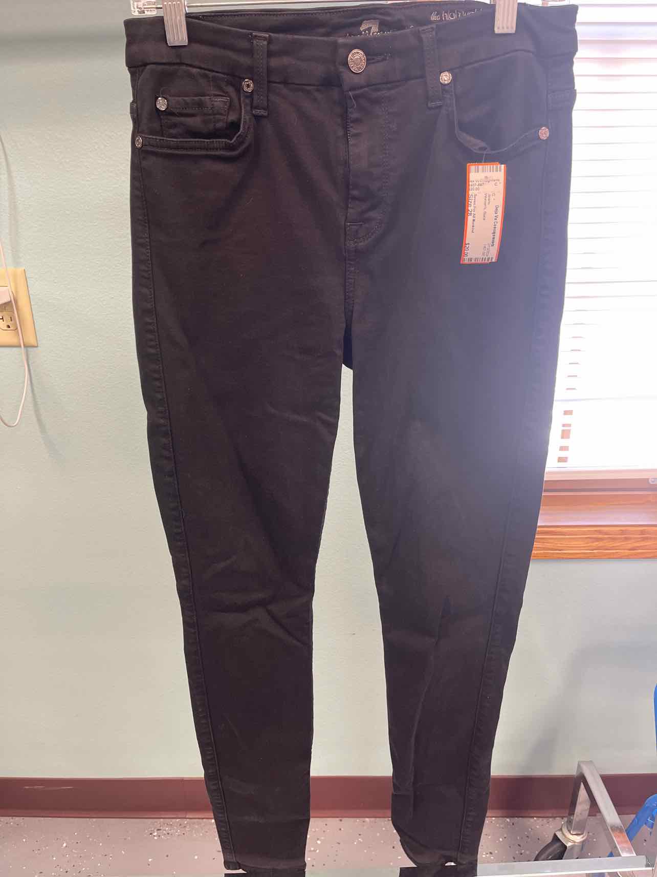 Women's Size 28 Seven For All Mankind Black Jeans