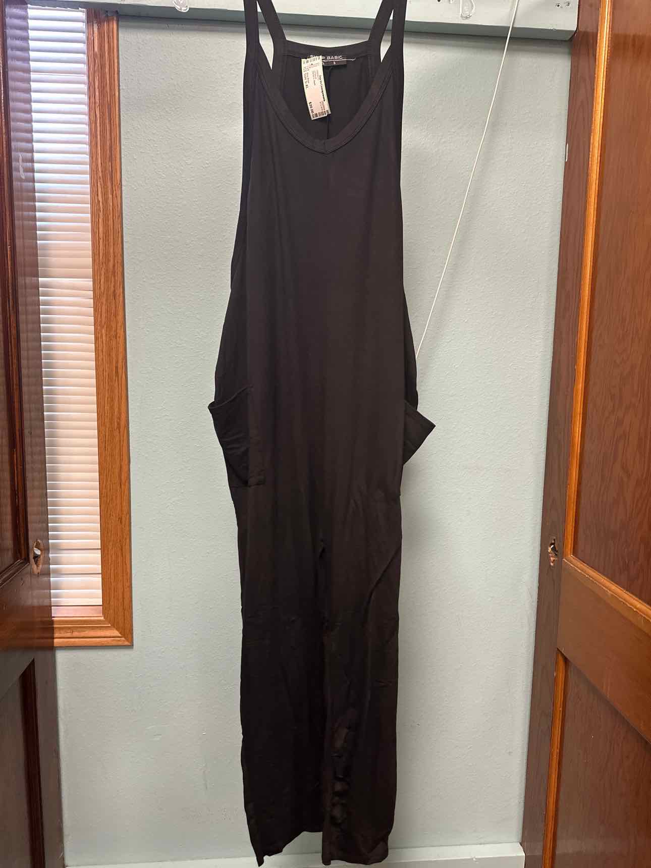 Women's Size S-XL Shop Basic Black Jumpsuit