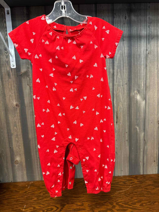 Girl's Size 6/12 Mths Old Navy Red Romper