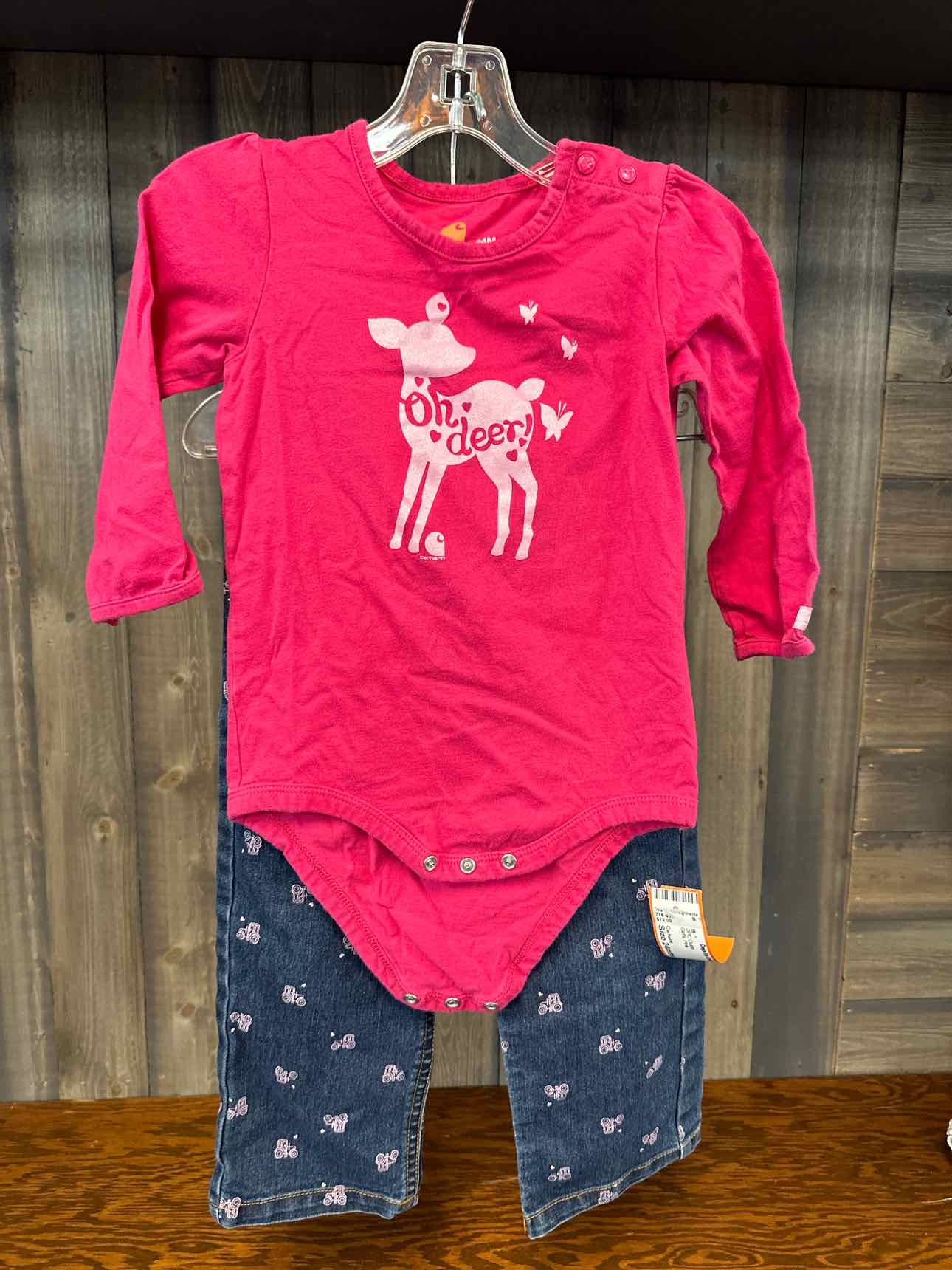Girl's Size 24mths Carhartt Pink 2PC Outfit