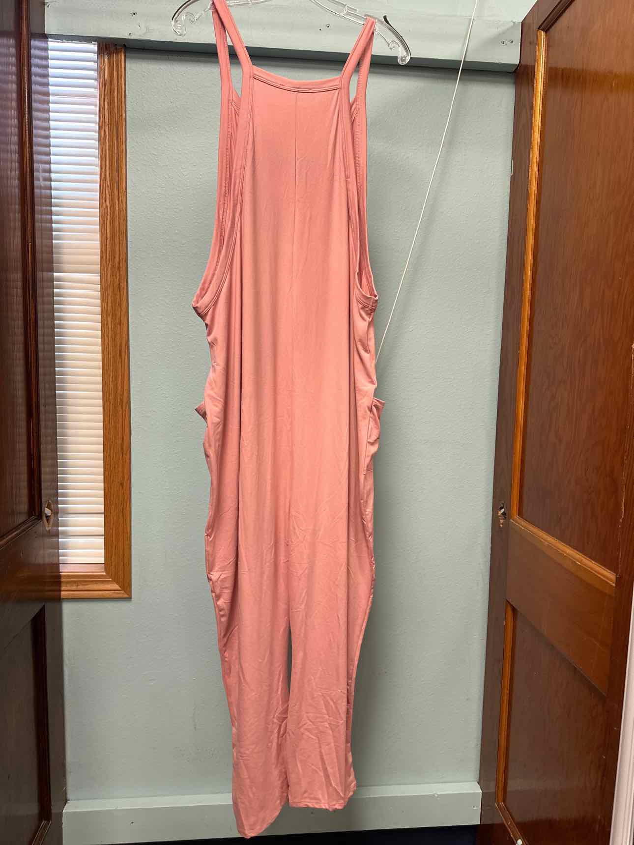 Women's Size S-XL Shop Basic Pink Jumpsuit